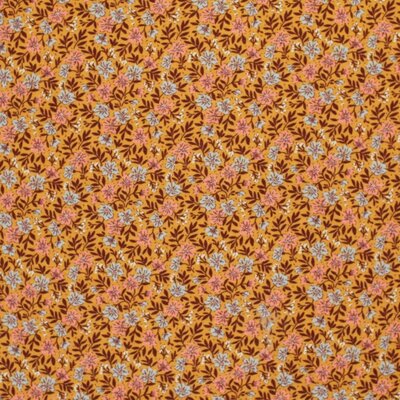 camel bordeaux nude staalblauw Bloemen en Takjes - digitaal tricot *S