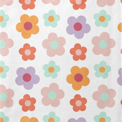 wit (off white) oranje lila mint nude roze Grote Bloemen Knuffel fleece