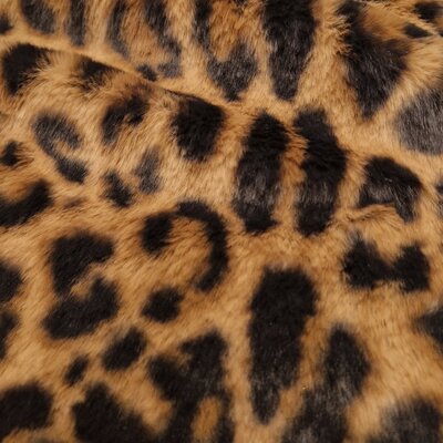 camel bruin zwart Panter print imitatie bont