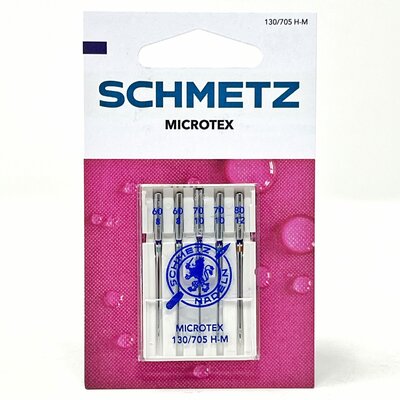 Schmetz MICROTEX naaimachine naalden 60/70/80 (zeer fijne stoffen)