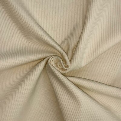 wit (natural) uni katoenen Corduroy ribstof