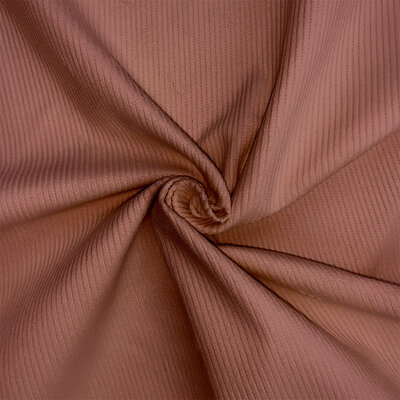 terracotta (licht) uni katoenen Corduroy ribstof