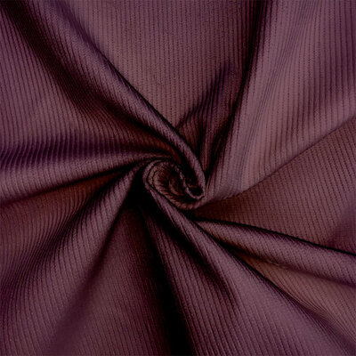 mauve (plum) uni katoenen Corduroy ribstof