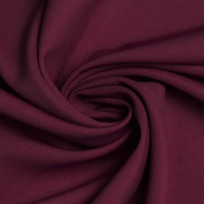 rood (bordeaux) uni Luxe Stretch Gabardine Stof (op=op)