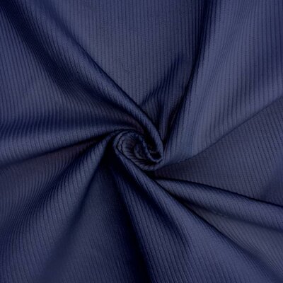 donker blauw (marine) uni katoenen Corduroy ribstof