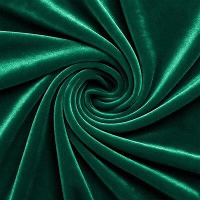 groen (donker flessen) luxe velours stretch stof *S