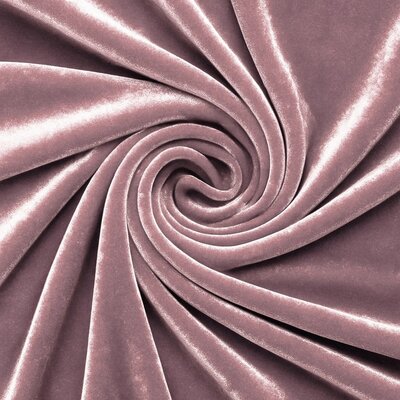 roze (oud licht) luxe velours stretch stof *S