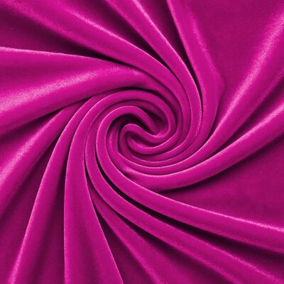 roze (fuchsia) luxe velours stretch stof *S