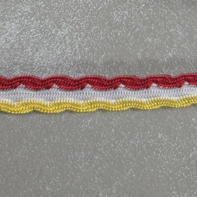 red yellow white Fringe braid band