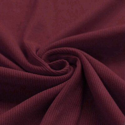 rood (bordeaux) fijne katoenen Baby rib tricot SOFT *S
