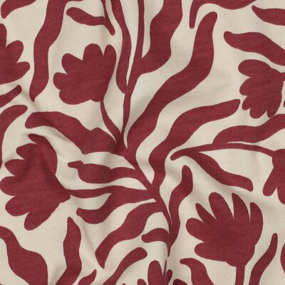 beige (natural) bordeaux Bloemen  -  french terry *S