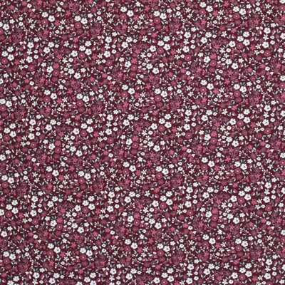 rood (bordeaux) Mooie bloemen - digitaal tricot *S