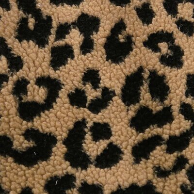 camel zwart Panterprint teddy borg