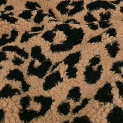 camel zwart Panterprint teddy borg