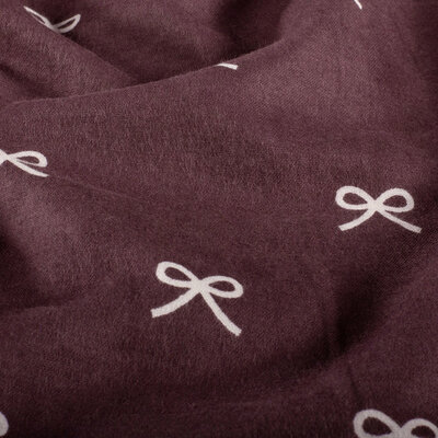 mauve (plum) Strikjes flanel *S