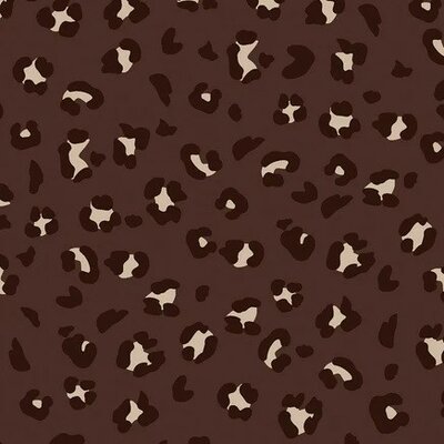 bruin zwart ecru Luipaard print katoenen Corduroy babyrib *S