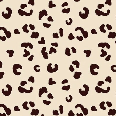 wit (natural) zwart Luipaard print katoenen Corduroy babyrib