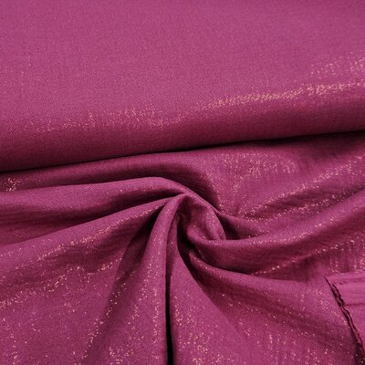 mauve (cerise) glitter uni hydrofiel *S
