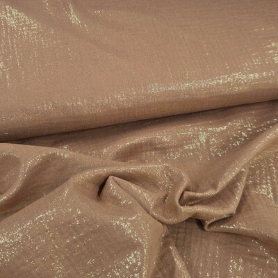 bruin (licht) glitter uni hydrofiel *S