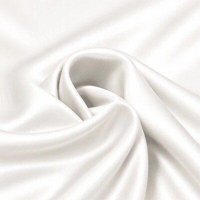 wit (off white) stretch Satijn stof *S