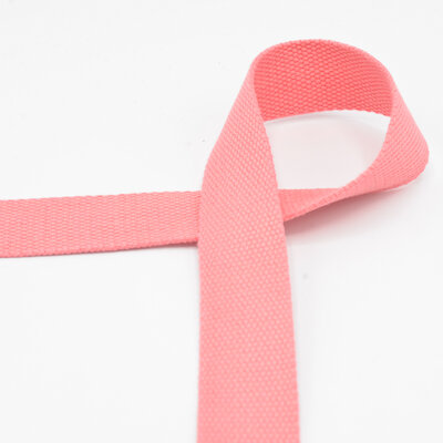 coral pink cotton Webbing strap for bags 30mm