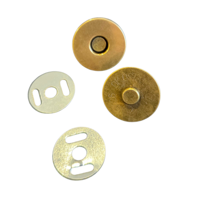brons magnetische drukknopen 18mm - drukkers - 1 set