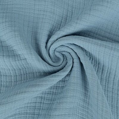 blauw (jeans licht) Extra Dikke hydrofiel 6 laags (op=op)