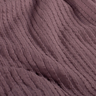 mauve (plum) katoenen Ruffle rib tricot (op=op)