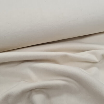 wit (ecru) flanel (dubbelzijdig) 235breed - dubbelbreed (op=op)