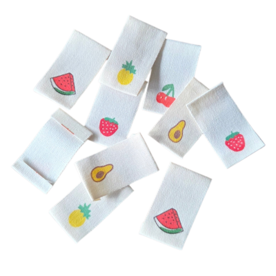 natural naailabels Fruit 10 stuks