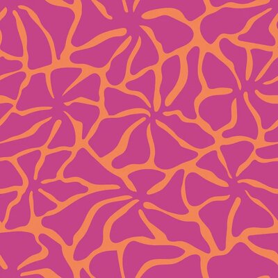 roze (fuchsia-violet) oranje Bloemen hydrofiel (op=op)