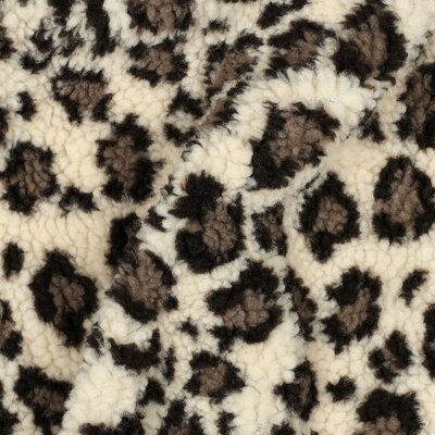 beige brown taupe black animalskin teddy fur