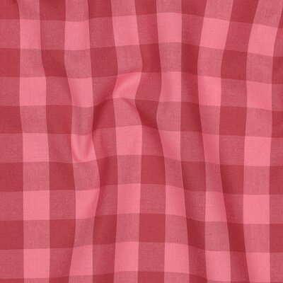 mauve roze-terracotta Ruiten poplin katoen (op=op)