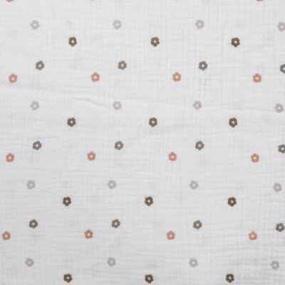 wit (off white) bruine bloemetje digitale Hydrofiel (op=op)