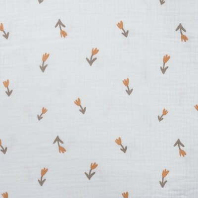 wit (off white) dusty oranje Tulpen bloemen digitale Hydrofiel (op=op)