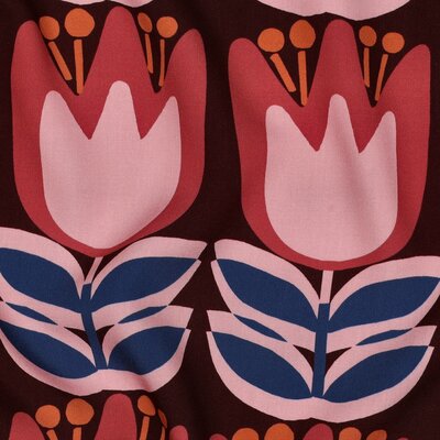 red (burgundy) pink blue orange Tulip Flowers lenzing ecovero viscose