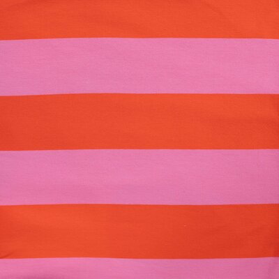 roze (fuchsia) rood Brede Strepen Streep - french terry