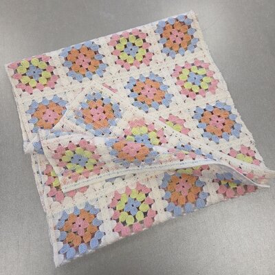 wit roze geel blauw oranje Crochette Sorbetto - COUPON 30cm (op=op)