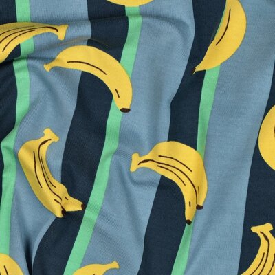Bananas blue Stripes and Fruits jersey