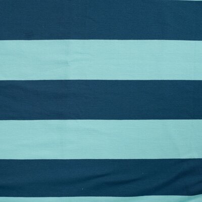 blauw petrol Brede Strepen Streep - french terry