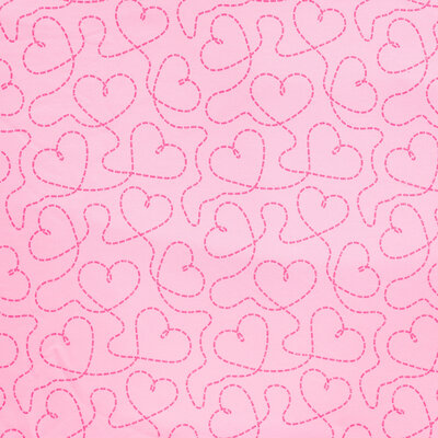 roze (licht) Neon Glitter Hartjes - french terry