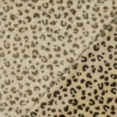 natural beige leopard print cuddle fleece