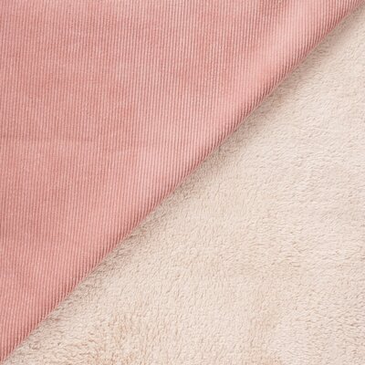 roze (oud licht) rib met teddy dubbelzijdig (op=op)