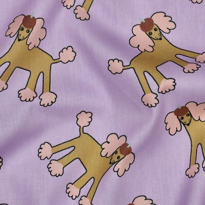 lila mosterd perzik Poedel Honden Biologische poplin katoen - Jennifer Bouron *S