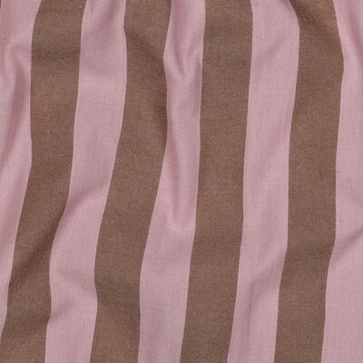 roze (oud) licht bruin geweven strepen katoen *S