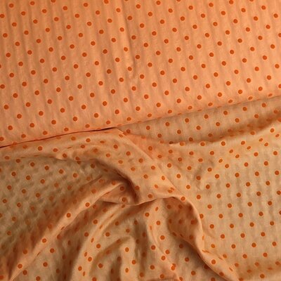 oranje Velvet Toefjes voile katoen