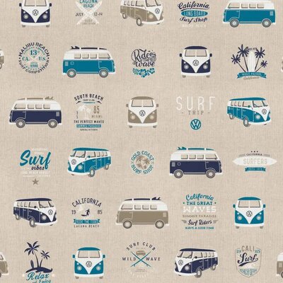 beige groen blauw grijs Volkswagen linnenlook canvas *S