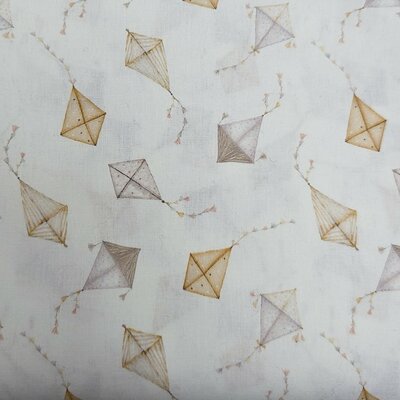 wit beige camel Vliegers udi digitale katoen *S