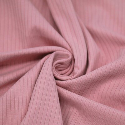 roze (oud) katoenen nieuwe BREDE Baby rib tricot SOFT *S