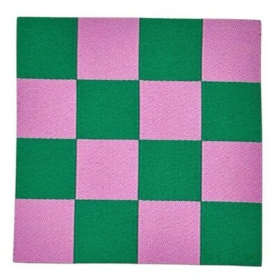 Label XXL 'Vakjes roze groen' - Loop & Label